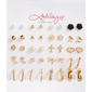 Ashley Multi Pack Floral/Heart/Star Stud & Hoop Earrings - image 1