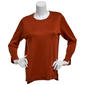 Plus Size Retrology Crew Neck Button Sleeve Side Slit Sweater - image 9