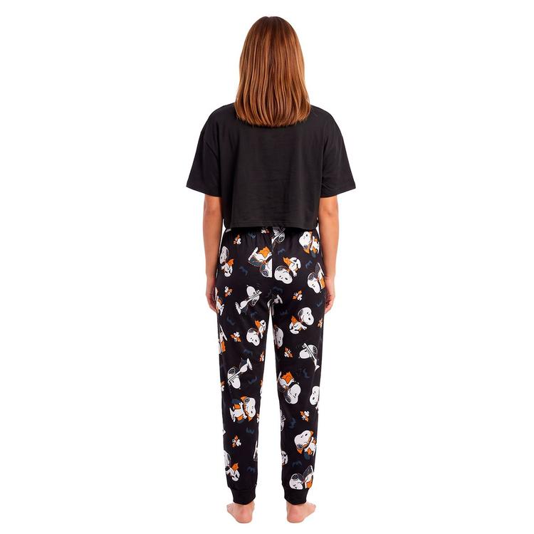 Juniors Peanuts™ Short Sleeve Snoopy Halloween Joggers Pajama Set