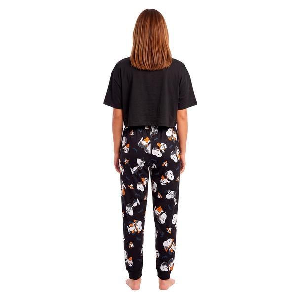 Juniors Peanuts™ Short Sleeve Snoopy Halloween Joggers Pajama Set
