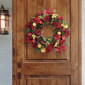 Puleo International Pre-Lit Red Adorned Christmas Wreath - image 3