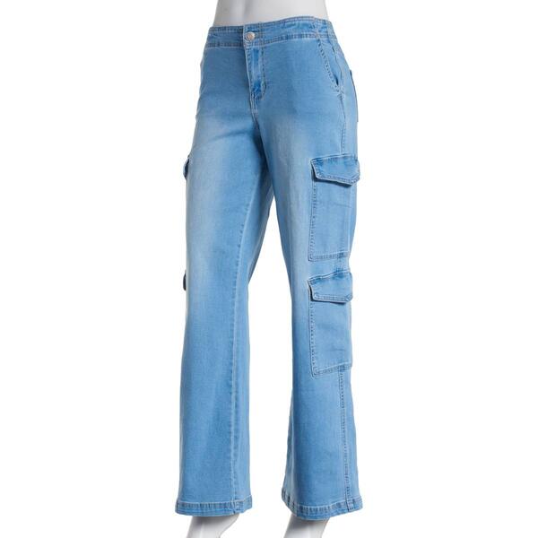 Juniors YMI&#40;R&#41; West Coast High Rise Wide Leg Cargo Jeans - image 