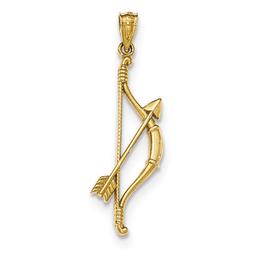 Gold Classics(tm) 14kt. Textured Bow & Arrow Pendant