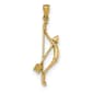 Gold Classics(tm) 14kt. Textured Bow & Arrow Pendant - image 1