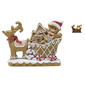 Pre-Lit Gingerbread Sleigh & Reindeer Decor - image 1