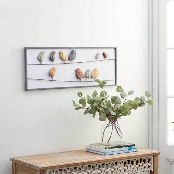 9th & Pike® Colorful Birds Metal Wall Decor