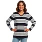 Petite Hasting & Smith Long Sleeve Rugby Stripe V Neck Tee - image 6