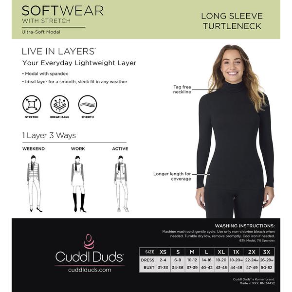 Womens Cuddl Duds® Softwear Stretch Turtleneck