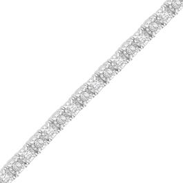 Nova Star&#174; 1/10ctw. Lab Grown Diamond Silver Tennis Bracelet