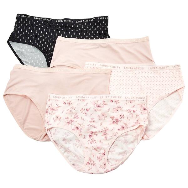 Womens Laura Ashley&#40;R&#41; 5pk. Brushed Micro Briefs LS3208-5PKN - image 