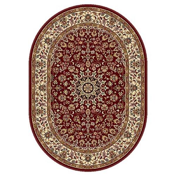 Tayse Elegance Victoria Oval Area Rug - Red - image 