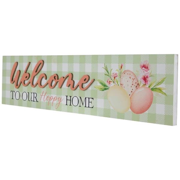 Northlight Seasonal Welcome to Our Hoppy Home Easter Wall Sign