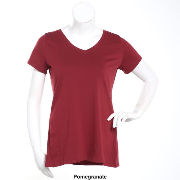 Juniors Plus Aveto Short Sleeve V-Neck Basic Tee