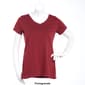Juniors Plus Aveto Short Sleeve V-Neck Basic Tee - image 5