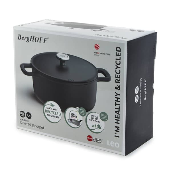 BergHOFF Phantom Nonstick 11in. Ceramic Covered Stockpot