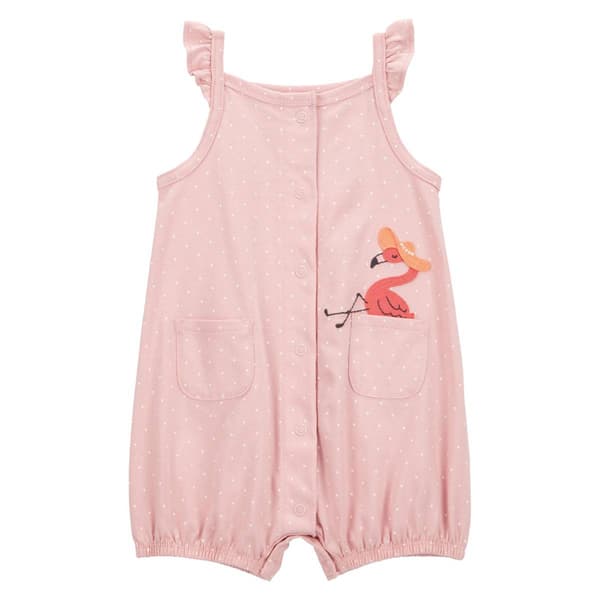 Baby Girl &#40;NB-24M&#41; Carters&#40;R&#41; Flamingo & Dot Snap Up Romper