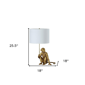 HomeRoots 26in. Antiqued Gold Sitting Monkey Table Lamp - image 3