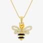 Gemstone Classics&#40;tm&#41; Citrine & White Sapphire Bee Pendant Necklace - image 1