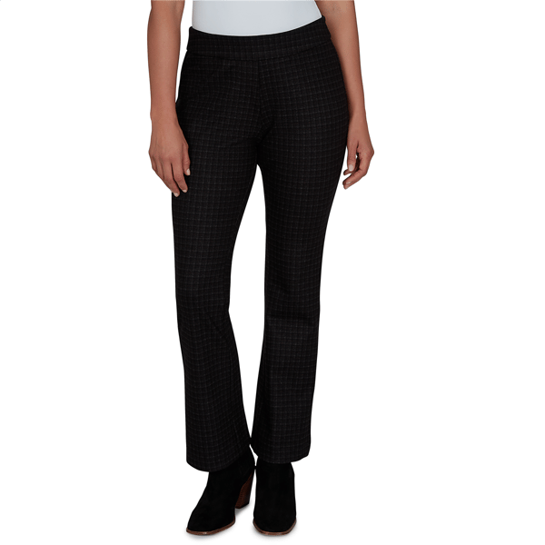 Womens Emaline Country Code Plaid Kick Flare Pull On Pants - image 