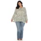 Plus Size White Mark Long Sleeve Tie Neckline Animal Blouse - image 6