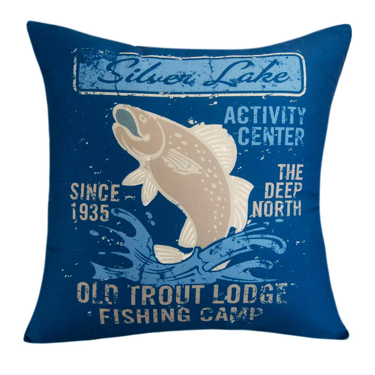 Donna Sharp Your Lifestyle Trout Decorative Pillow - 16x16,New Products : American Fashion Style Bags On Sale