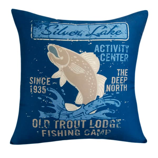 Donna Sharp Your Lifestyle Trout Decorative Pillow - 16x16 - image 