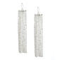 Rosa Rhinestones Silver-Tone Crystal Bar Drop Design Earrings - image 1