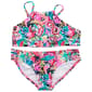 Girls (7-16) Raisins Halter Electric Flamingo Swim Set - image 1