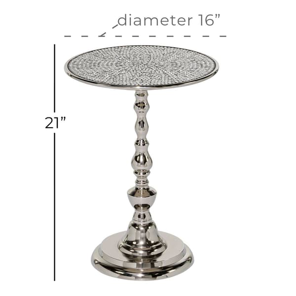 9th & Pike® Silver Aluminum Glam Coffee Table