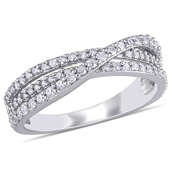 Diamond Classics&#40;tm&#41; Sterling Silver 1/2ctw. Statement Ring