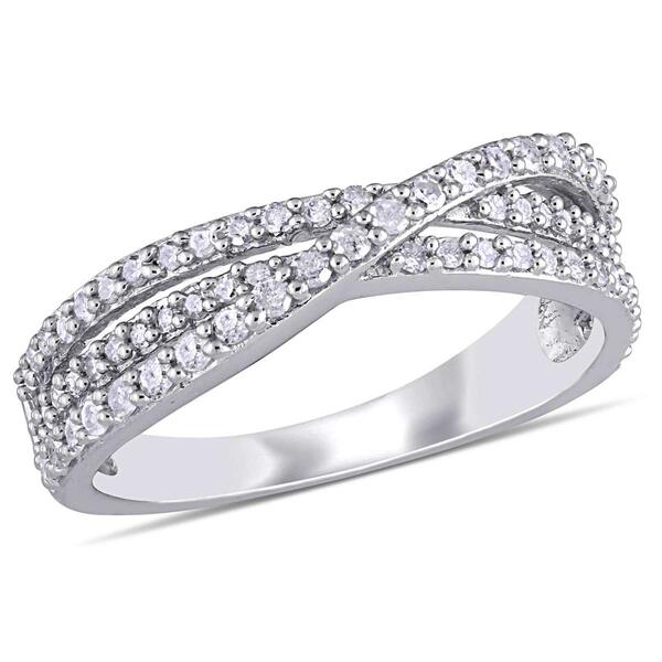 Diamond Classics&#40;tm&#41; Sterling Silver 1/2ctw. Statement Ring - image 