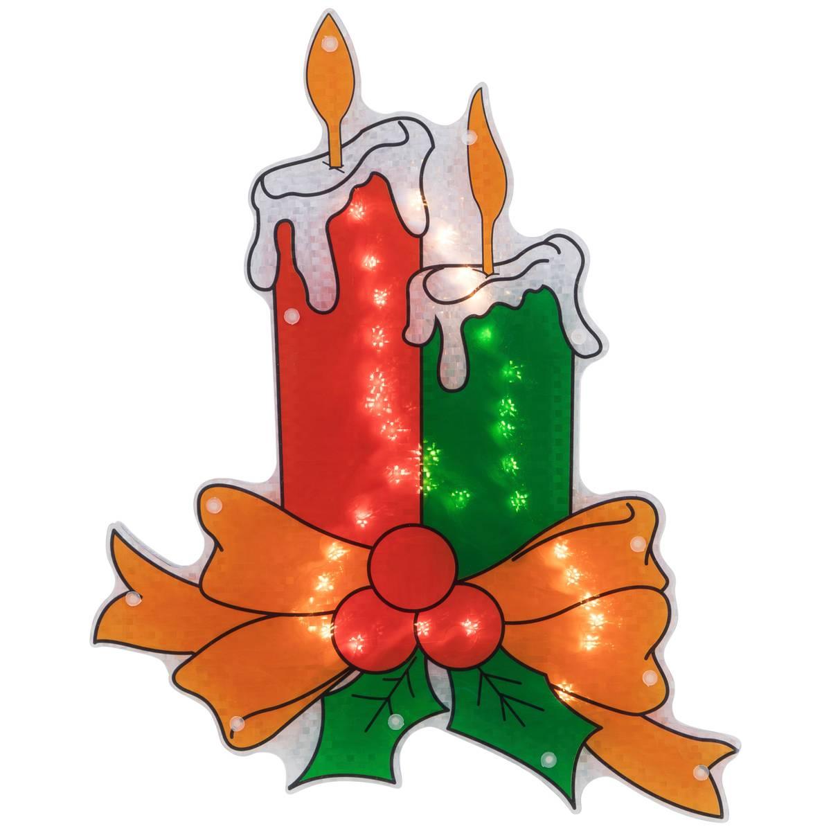 Open Video Modal for Northlight Seasonal 17in. Candle Christmas Window Silhouette