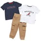 Toddler Boy Nautica 3pc. Stitched Graphic Tees & Cargo Jogger Set - image 1