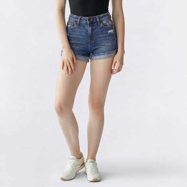 Juniors Celebrity Pink Ultra High Rise Curvy Flip Cuff- Hendrina - image 