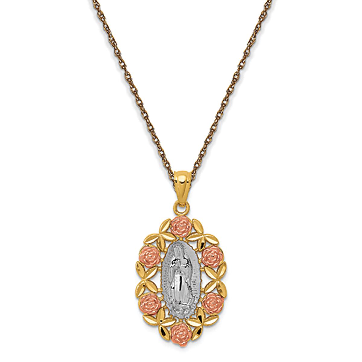 Gold Classics™ 14kt. Two-Tone Our Lady of Guadalupe...