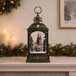Melrose 17.5in. LED Lantern Scene with Church & Carolers