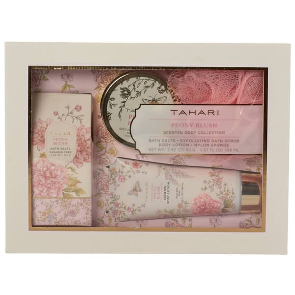 Tahari Peonies & Rose Vines Bath Care Set - image 