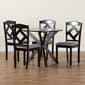 Baxton Studio Carlin Modern Dark Brown Wood 5pc. Dining Set - image 9