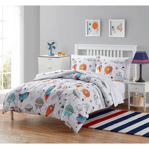 Sweet Home Collection Kids Floating In Space 7pc. Bed In A Bag - image 