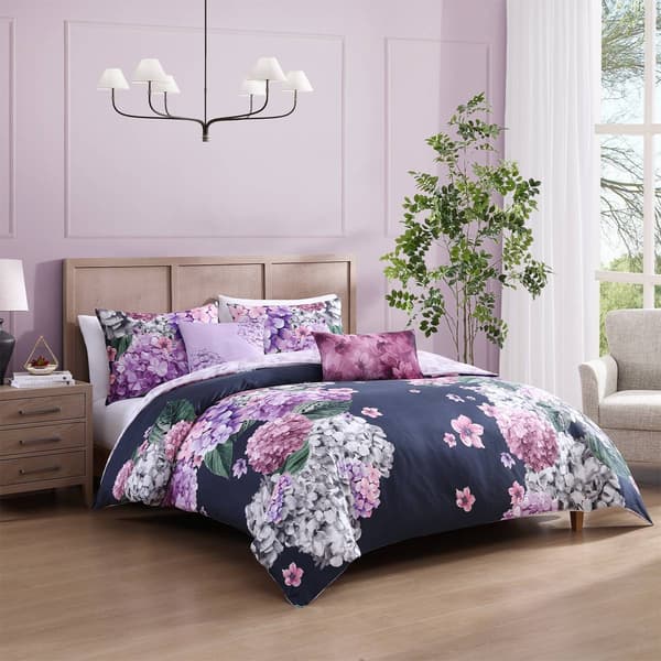 Bebejan&#40;R&#41; Purple Bliss Cotton 5pc. Reversible Comforter Set - image 