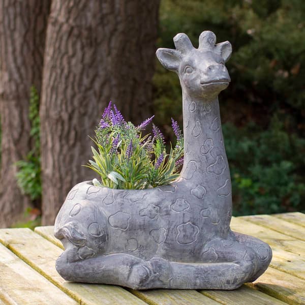 Northlight Seasonal 16in. Seated Giraffe Outdoor Garden Planter