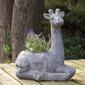 Northlight Seasonal 16in. Seated Giraffe Outdoor Garden Planter - image 2