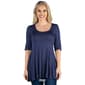 Womens 24/7 Comfort Apparel Elbow Sleeve Swing Tunic Top - image 7