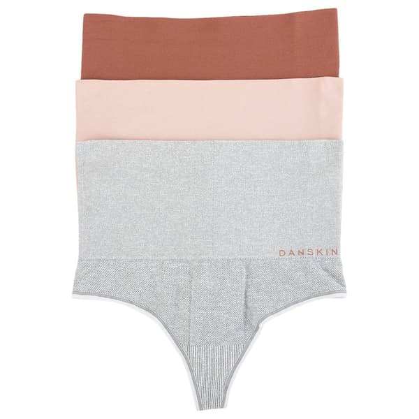 Womens Danskin 3pk. Seamless Shaping Thong Panties DS4111-3PKA - image 