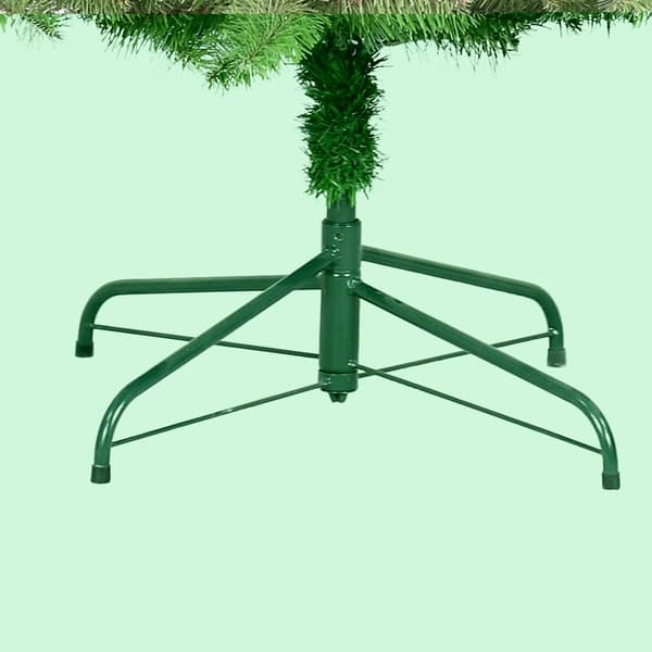 Puleo International 6.5ft. Pre-Lit Flocked Fir Christmas Tree