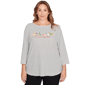Women''s Ruby Rd. Must Haves Ii Holiday Dogs Striped Knit Top - image 1