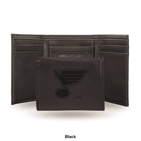 Mens NHL St. Louis Blues Faux Leather Trifold Wallet