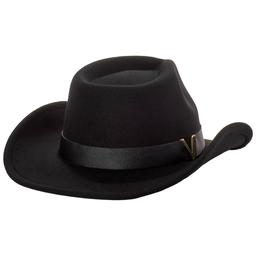 Womens Vince Camuto V Logo Accent Felt Cowboy Hat