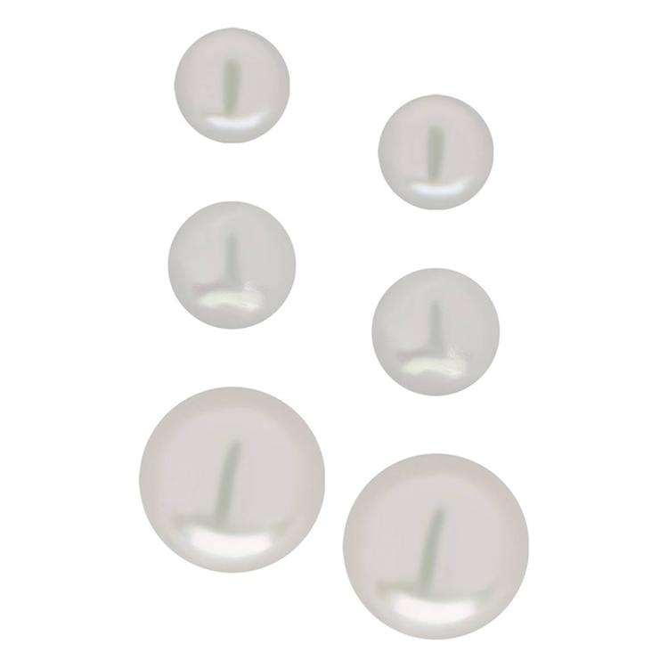Sterling Silver 3pr. Pearl Set Earrings