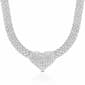 Gianni Argento Silver 1/10ctw. Diamond Heart Pendant Necklace - image 1